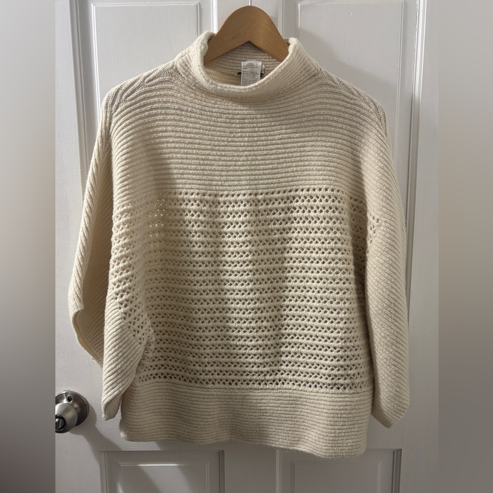 Chico's Cream Cowl Neck Sweater